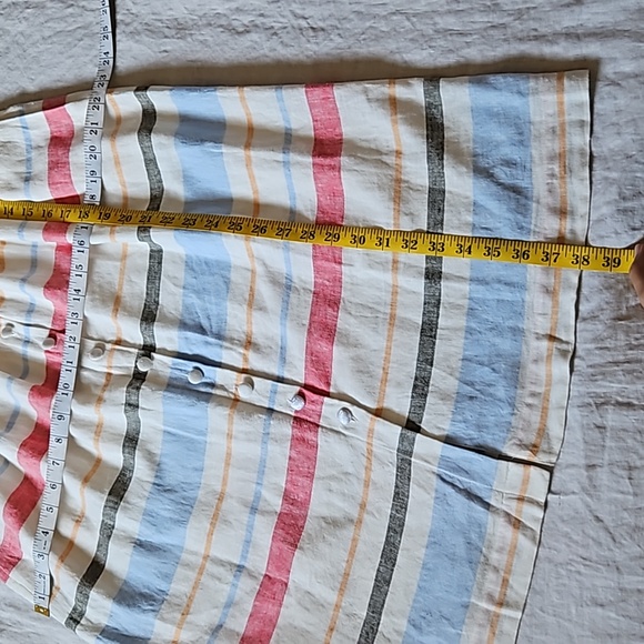 Gal Meets Glam linen striped strappy sundress size 8 - Picture 11 of 15